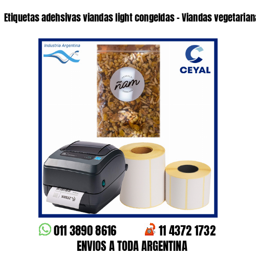 Etiquetas adehsivas viandas light congeldas - Viandas vegetarianas 