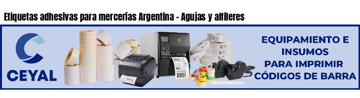 Etiquetas adhesivas para mercerías Argentina - Agujas y alfileres