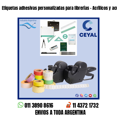 Etiquetas adhesivas personalizadas para librerías - Acrílicos y acuarelas