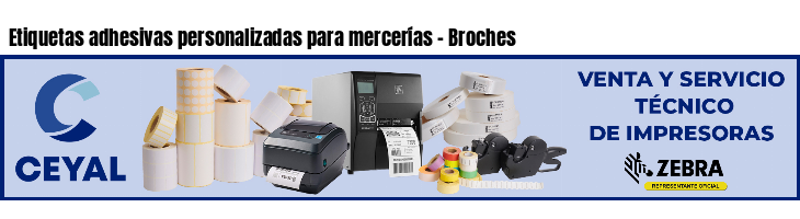 Etiquetas adhesivas personalizadas para mercerías - Broches