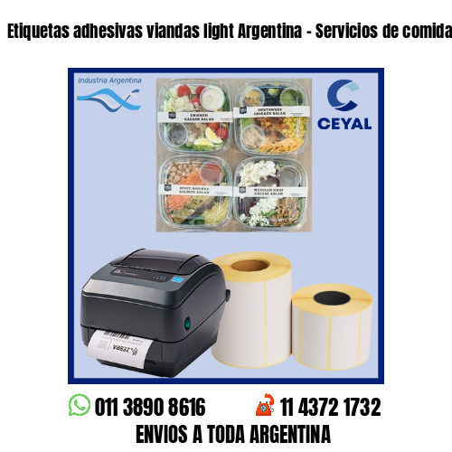 Etiquetas adhesivas viandas light Argentina - Servicios de comida light 