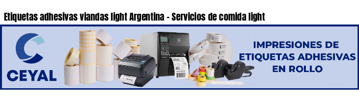 Etiquetas adhesivas viandas light Argentina - Servicios de comida light 