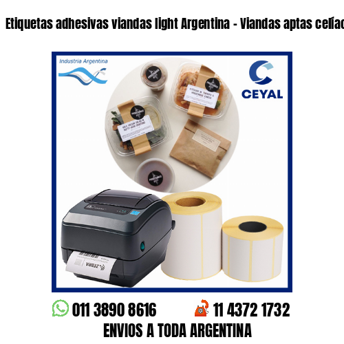 Etiquetas adhesivas viandas light Argentina – Viandas aptas celíacos