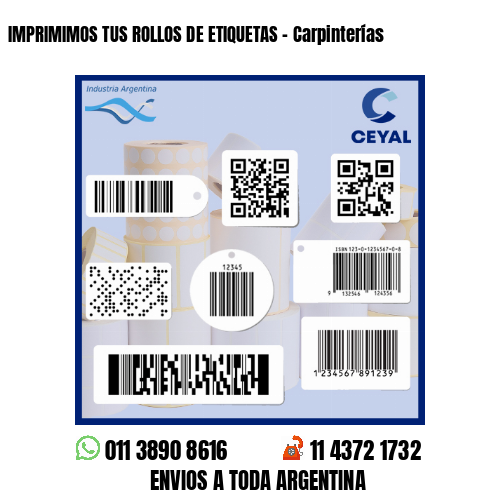 IMPRIMIMOS TUS ROLLOS DE ETIQUETAS - Carpinterías