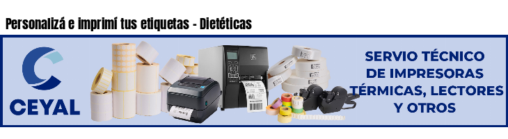 Personalizá e imprimí tus etiquetas - Dietéticas