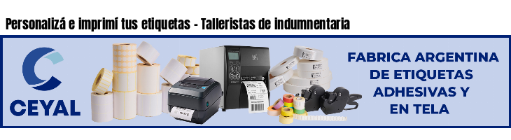 Personalizá e imprimí tus etiquetas - Talleristas de indumnentaria