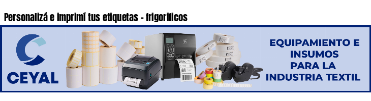 Personalizá e imprimí tus etiquetas - frigorificos