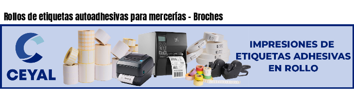 Rollos de etiquetas autoadhesivas para mercerías - Broches