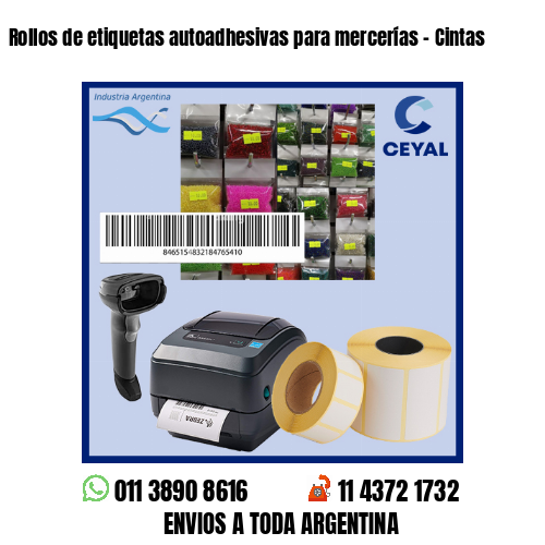 Rollos de etiquetas autoadhesivas para mercerías - Cintas