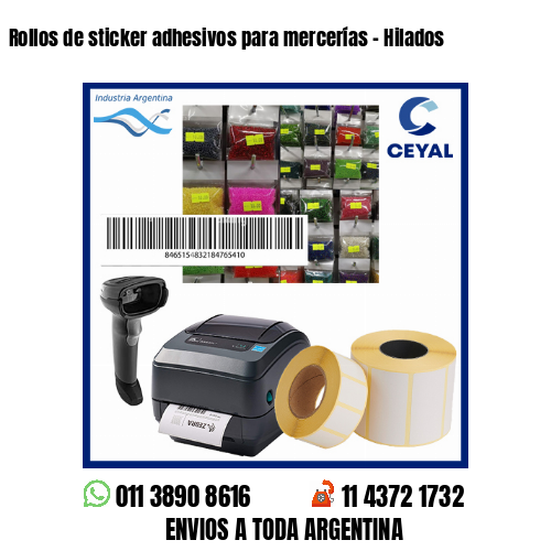 Rollos de sticker adhesivos para mercerías – Hilados