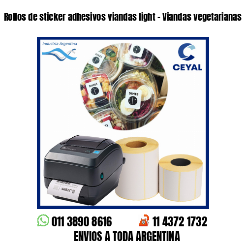 Rollos de sticker adhesivos viandas light – Viandas vegetarianas