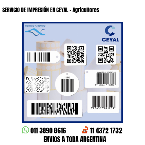 SERVICIO DE IMPRESIÓN EN CEYAL - Agricultores