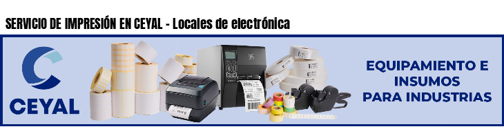 SERVICIO DE IMPRESIÓN EN CEYAL - Locales de electrónica