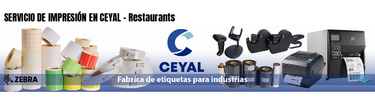 SERVICIO DE IMPRESIÓN EN CEYAL - Restaurants