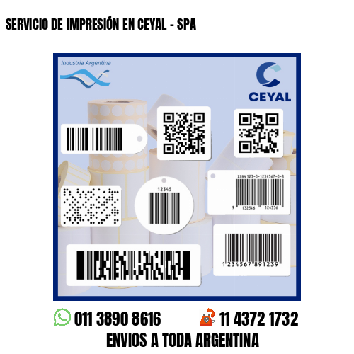 SERVICIO DE IMPRESIÓN EN CEYAL - SPA