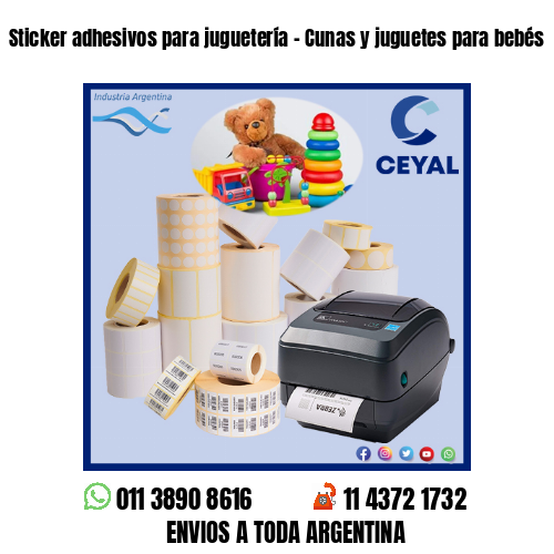 Sticker adhesivos para juguetería - Cunas y juguetes para bebés