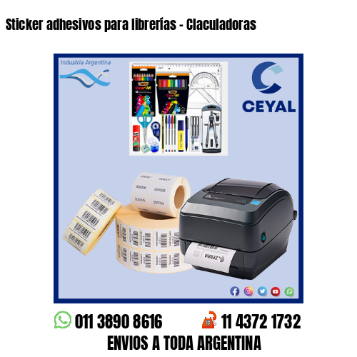 Sticker adhesivos para librerías – Claculadoras