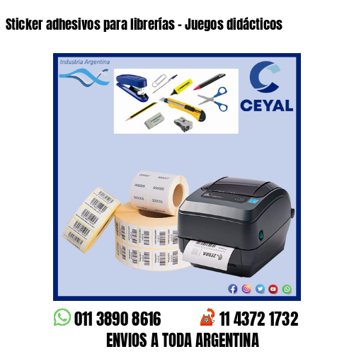 Sticker adhesivos para librerías – Juegos didácticos