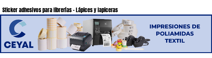 Sticker adhesivos para librerías - Lápices y lapiceras