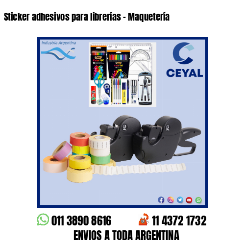 Sticker adhesivos para librerías - Maquetería