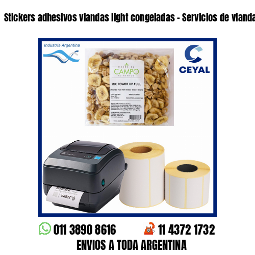 Stickers adhesivos viandas light congeladas - Servicios de viandas 