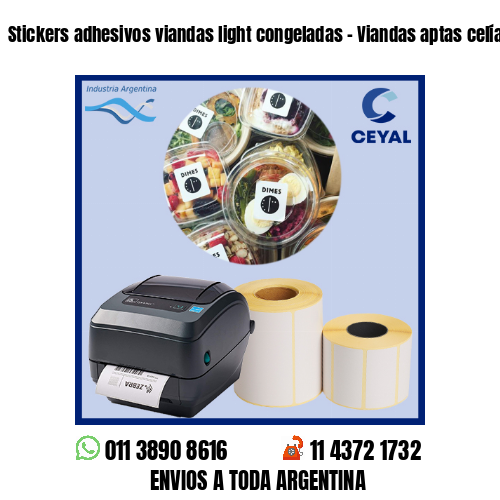 Stickers adhesivos viandas light congeladas - Viandas aptas celíacos 