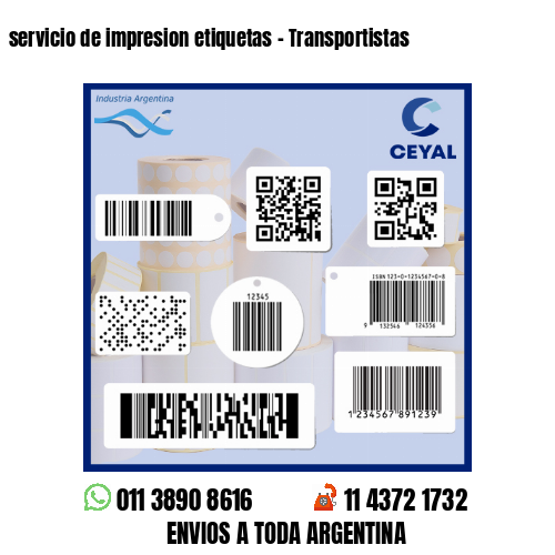 servicio de impresion etiquetas - Transportistas