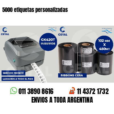 5000 etiquetas personalizadas