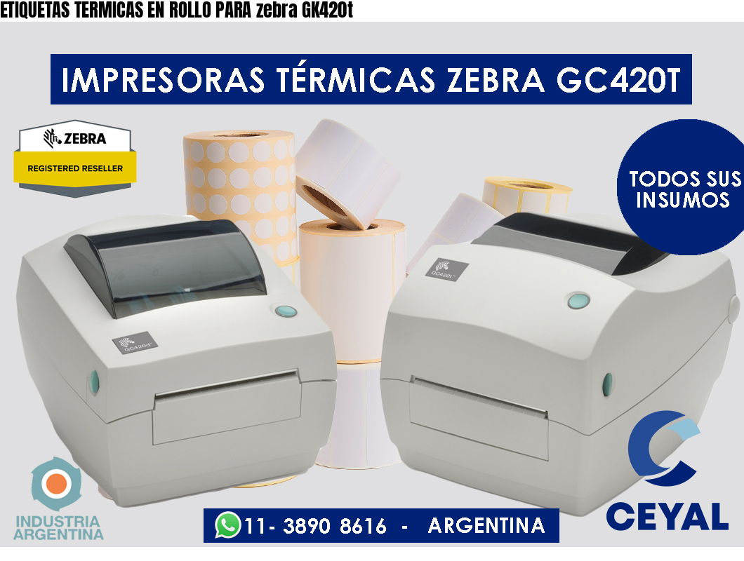 Etiquetas Termicas En Rollo Para Zebra Gk420t Zebra Impresora 6476