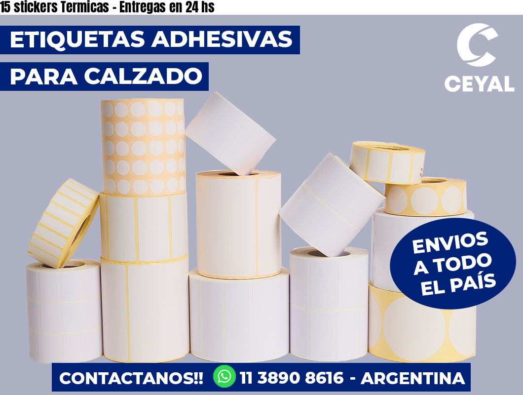 15 stickers Termicas - Entregas en 24 hs