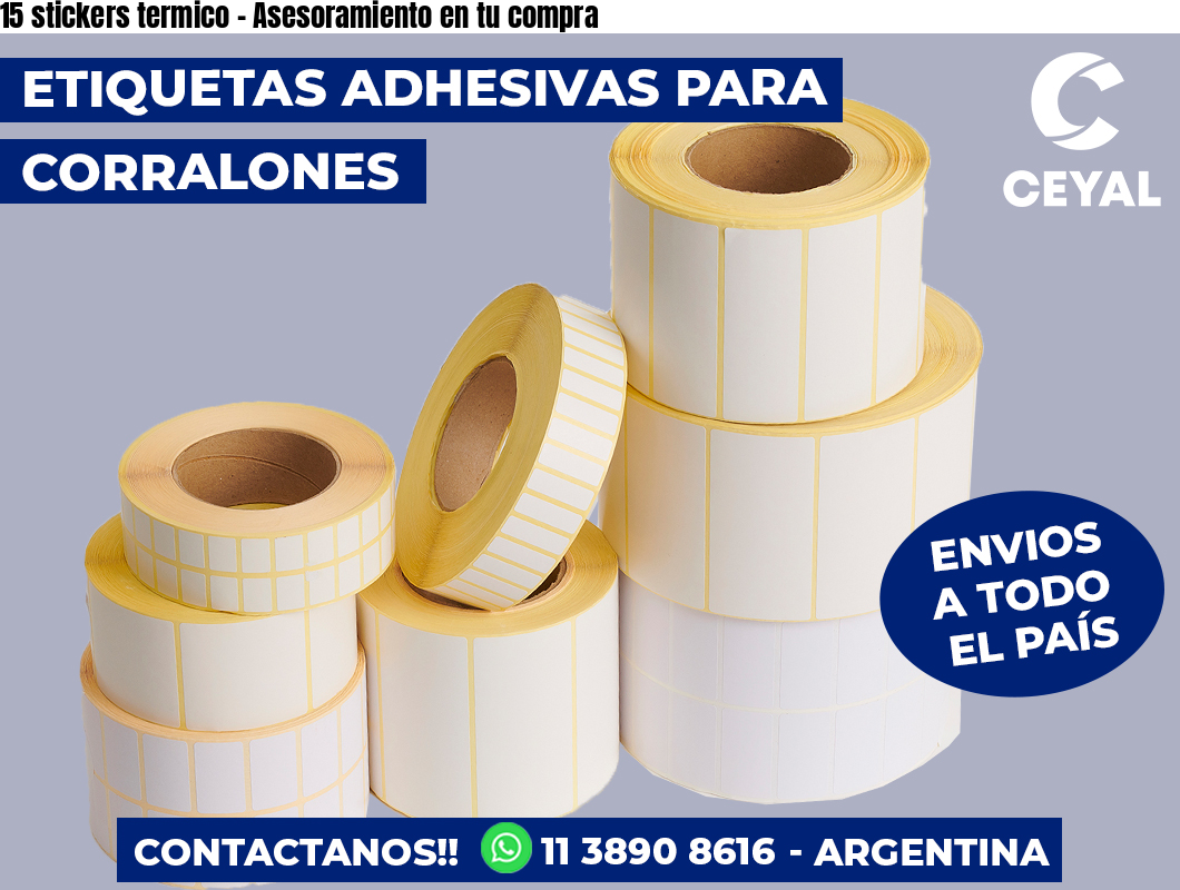 15 stickers termico - Asesoramiento en tu compra