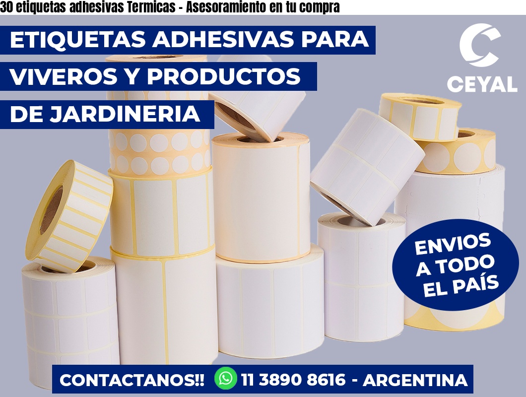 30 etiquetas adhesivas Termicas – Asesoramiento en tu compra