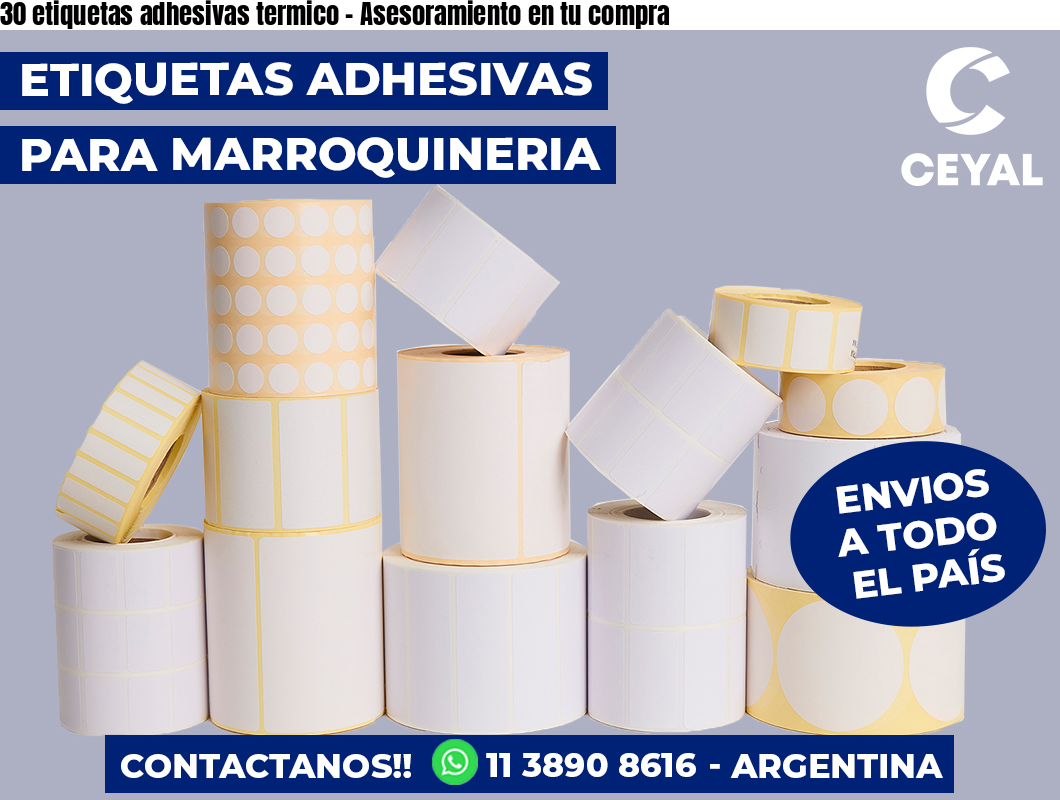 30 etiquetas adhesivas termico – Asesoramiento en tu compra