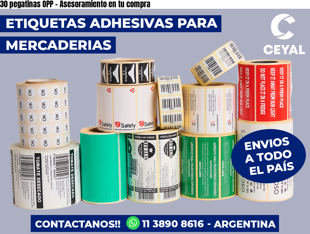 30 pegatinas OPP – Asesoramiento en tu compra