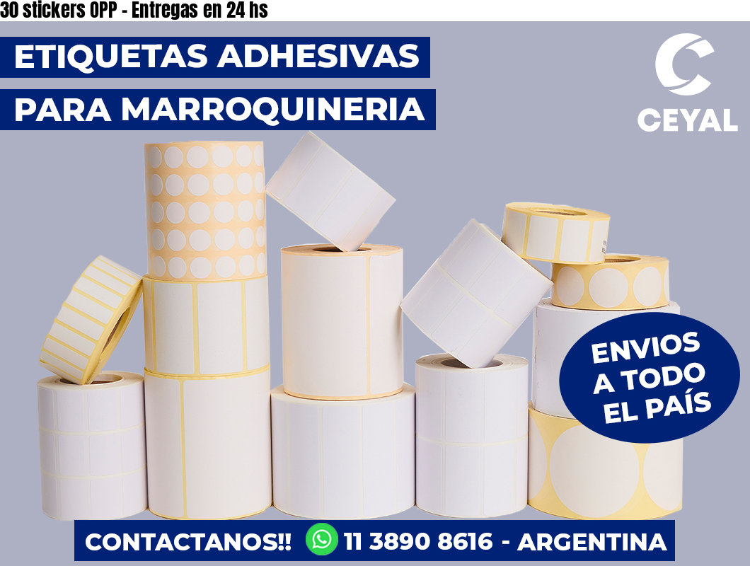 30 stickers OPP – Entregas en 24 hs