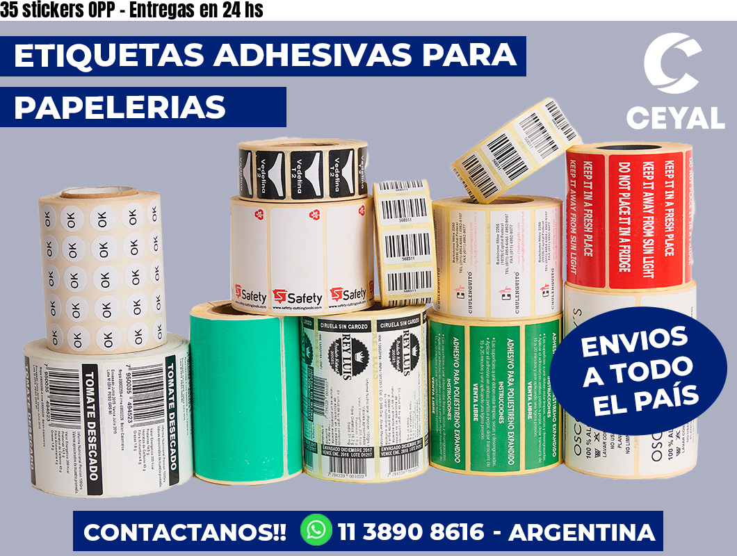 35 stickers OPP – Entregas en 24 hs