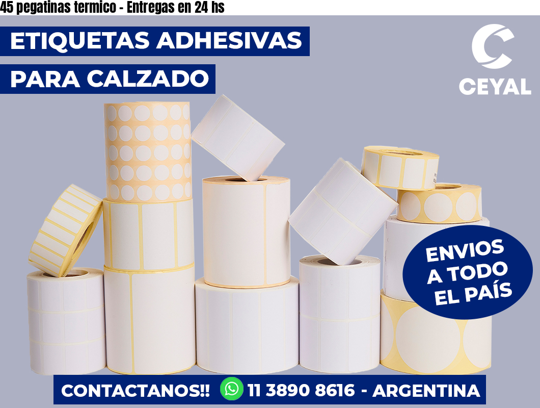 45 pegatinas termico – Entregas en 24 hs