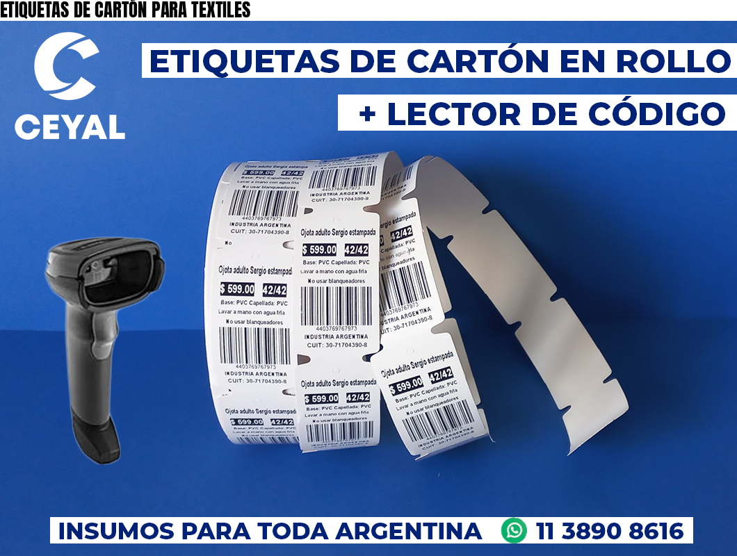 ETIQUETAS DE CARTÓN PARA TEXTILES