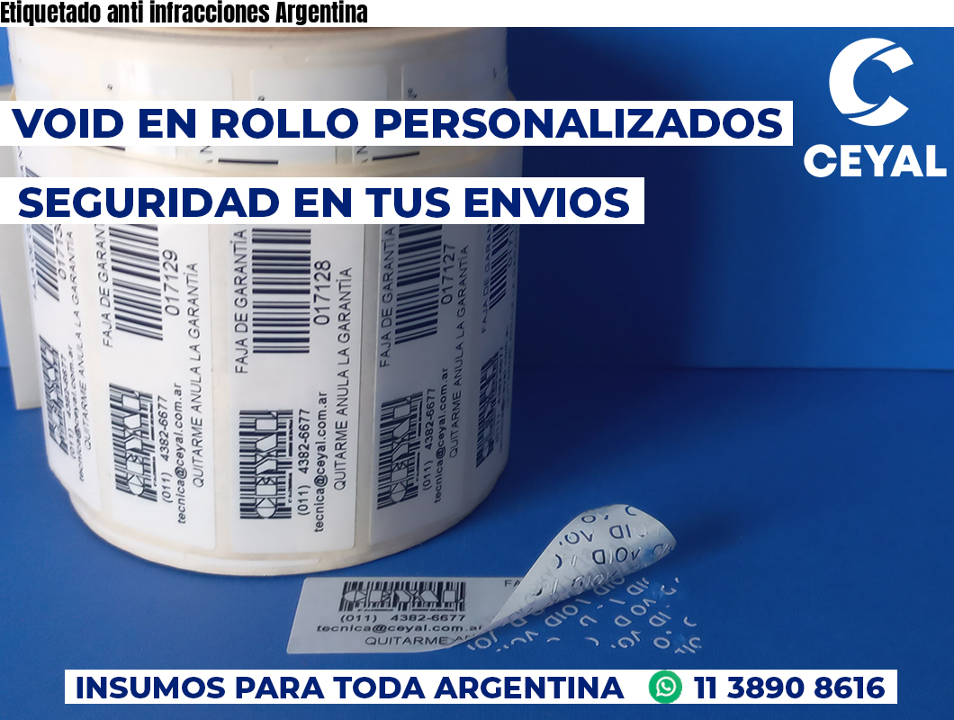 Etiquetado anti infracciones Argentina