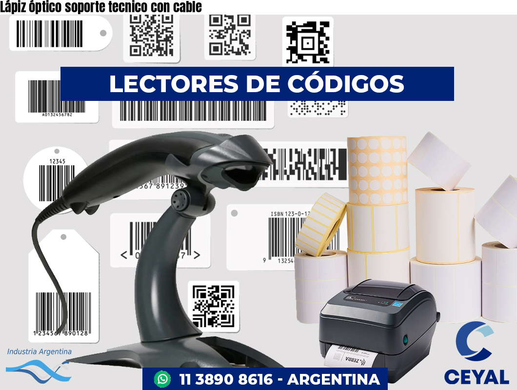 Lápiz óptico soporte tecnico con cable