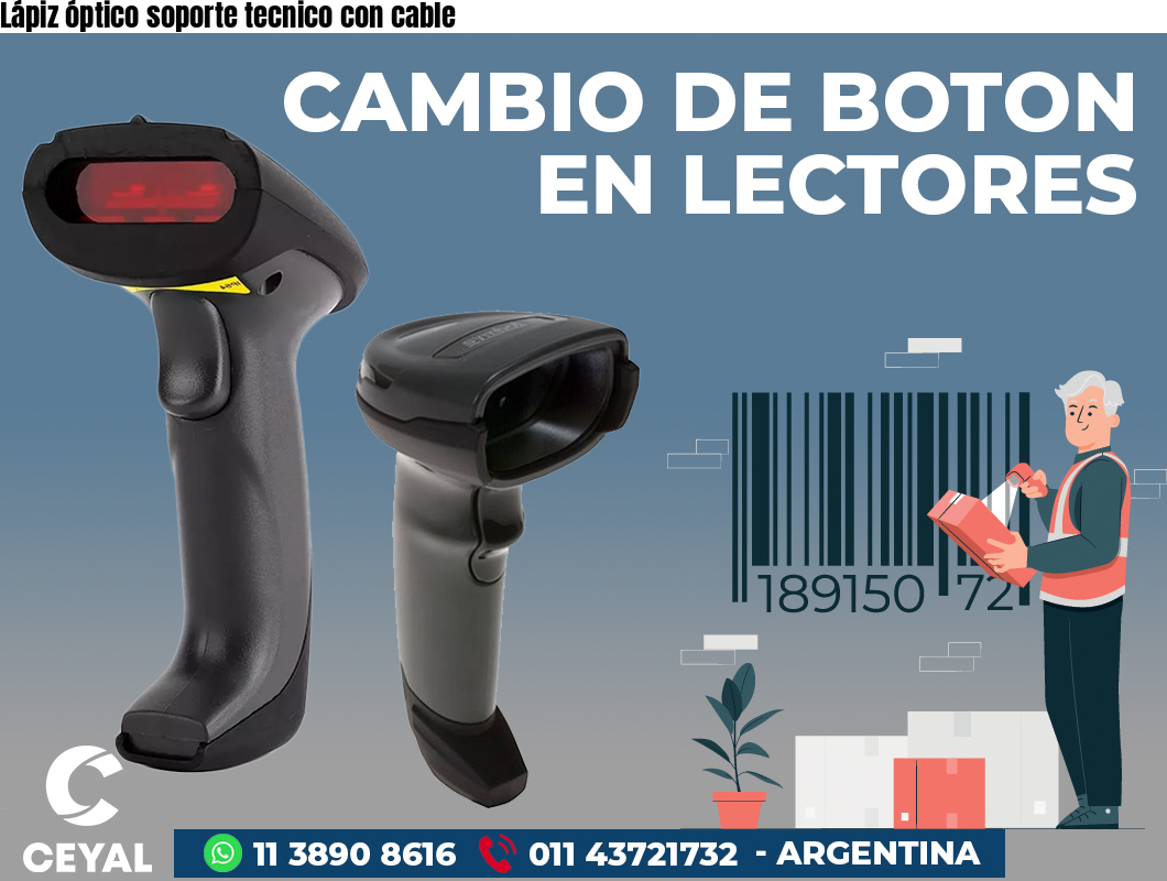 Lápiz óptico soporte tecnico con cable