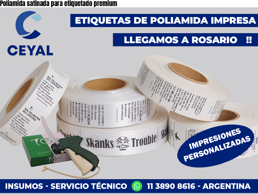 Poliamida satinada para etiquetado premium