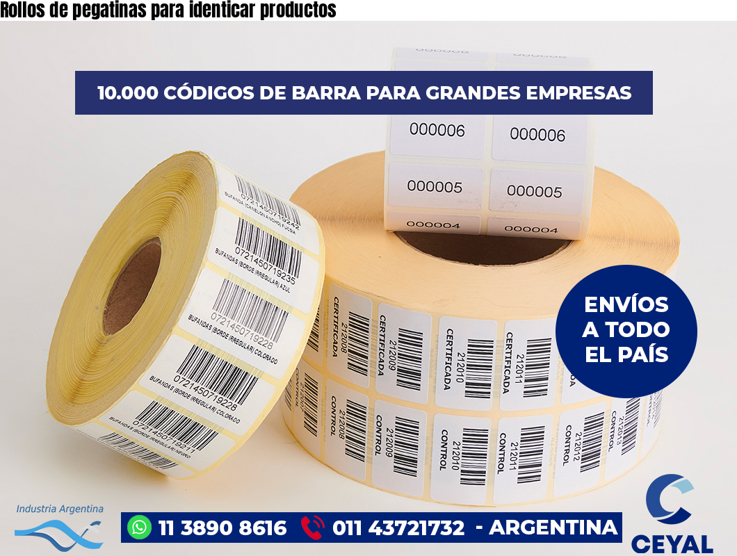 Rollos de pegatinas para identicar productos