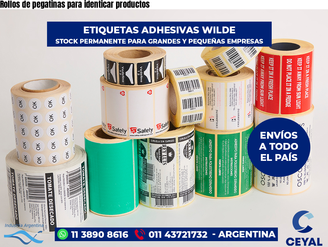 Rollos de pegatinas para identicar productos