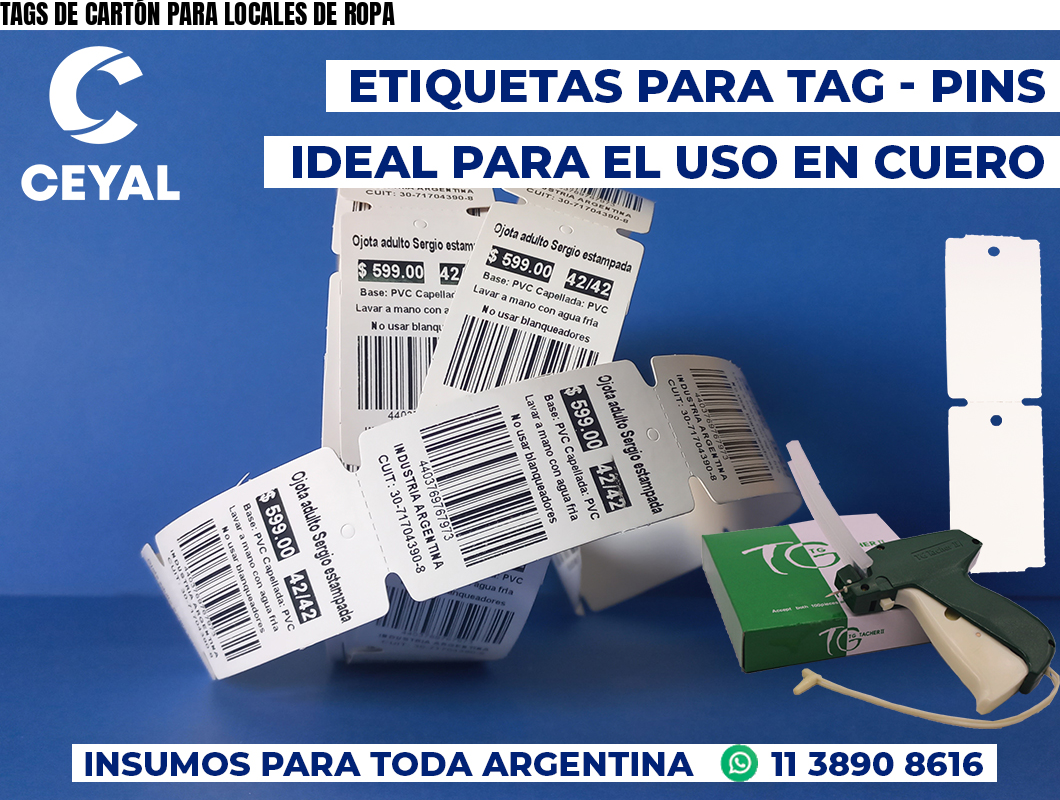 TAGS DE CARTÓN PARA LOCALES DE ROPA