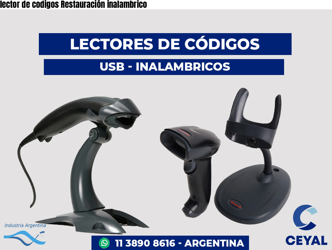 lector de codigos Restauración inalambrico