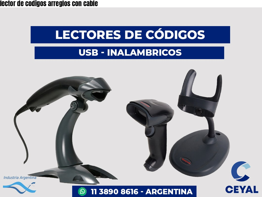 lector de codigos arreglos con cable