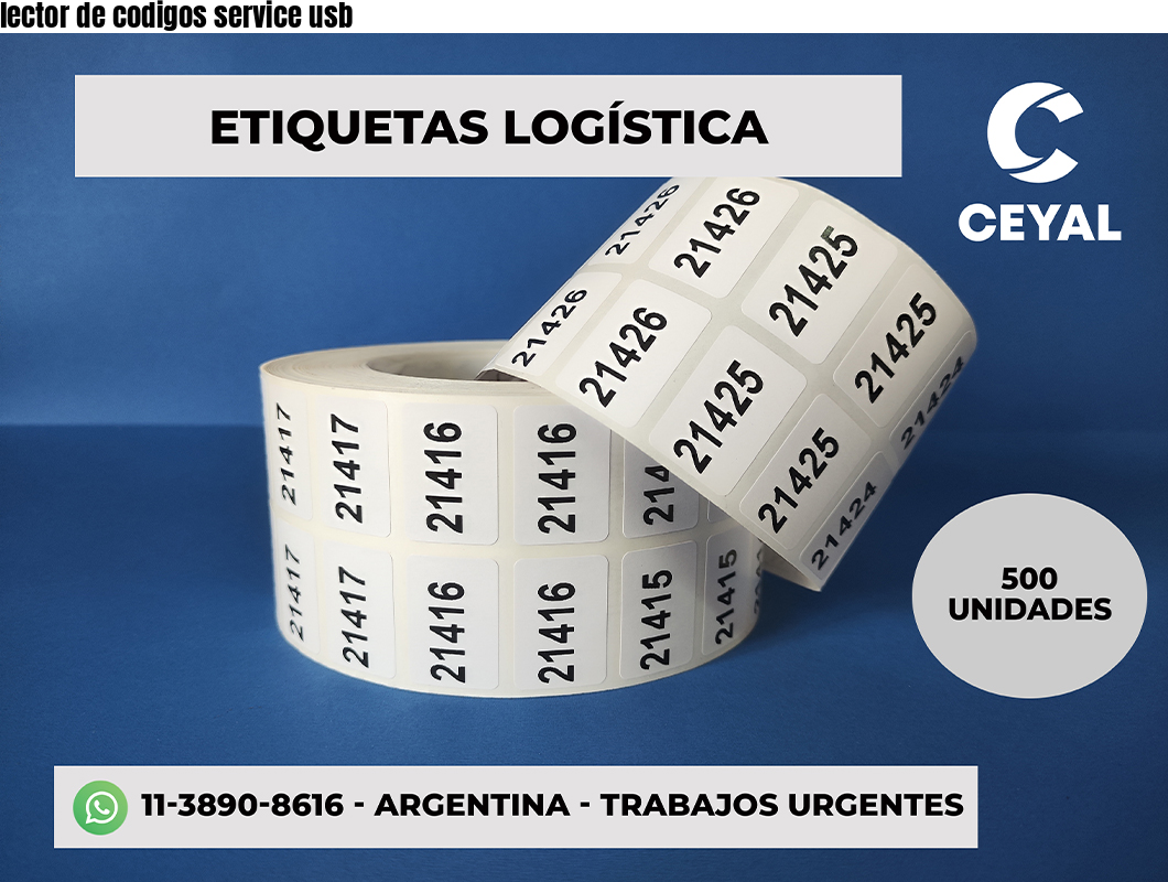 lector de codigos service usb