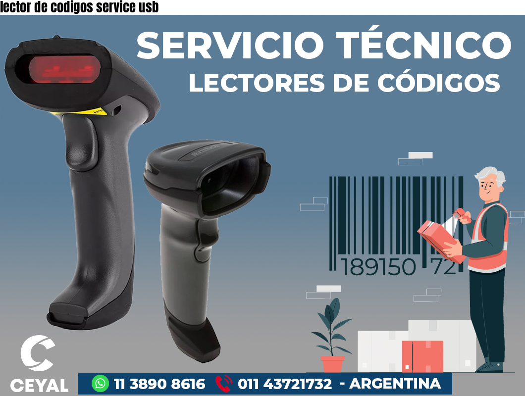 lector de codigos service usb