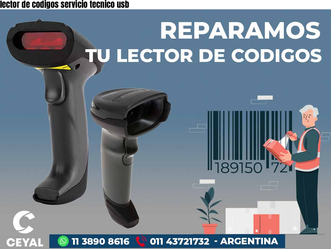 lector de codigos servicio tecnico usb